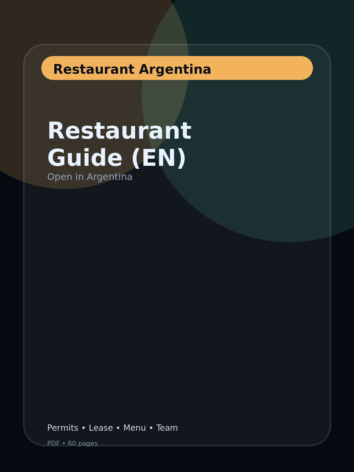 Cover: How to Open a Restaurant in Argentina (English)