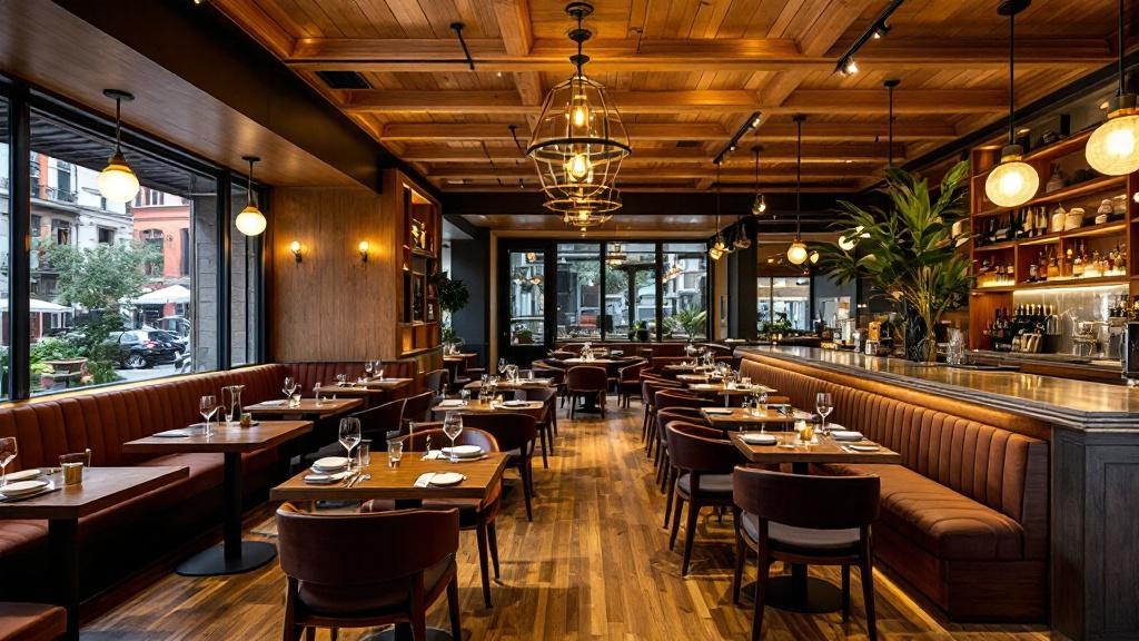Diseño interior de restaurante moderno