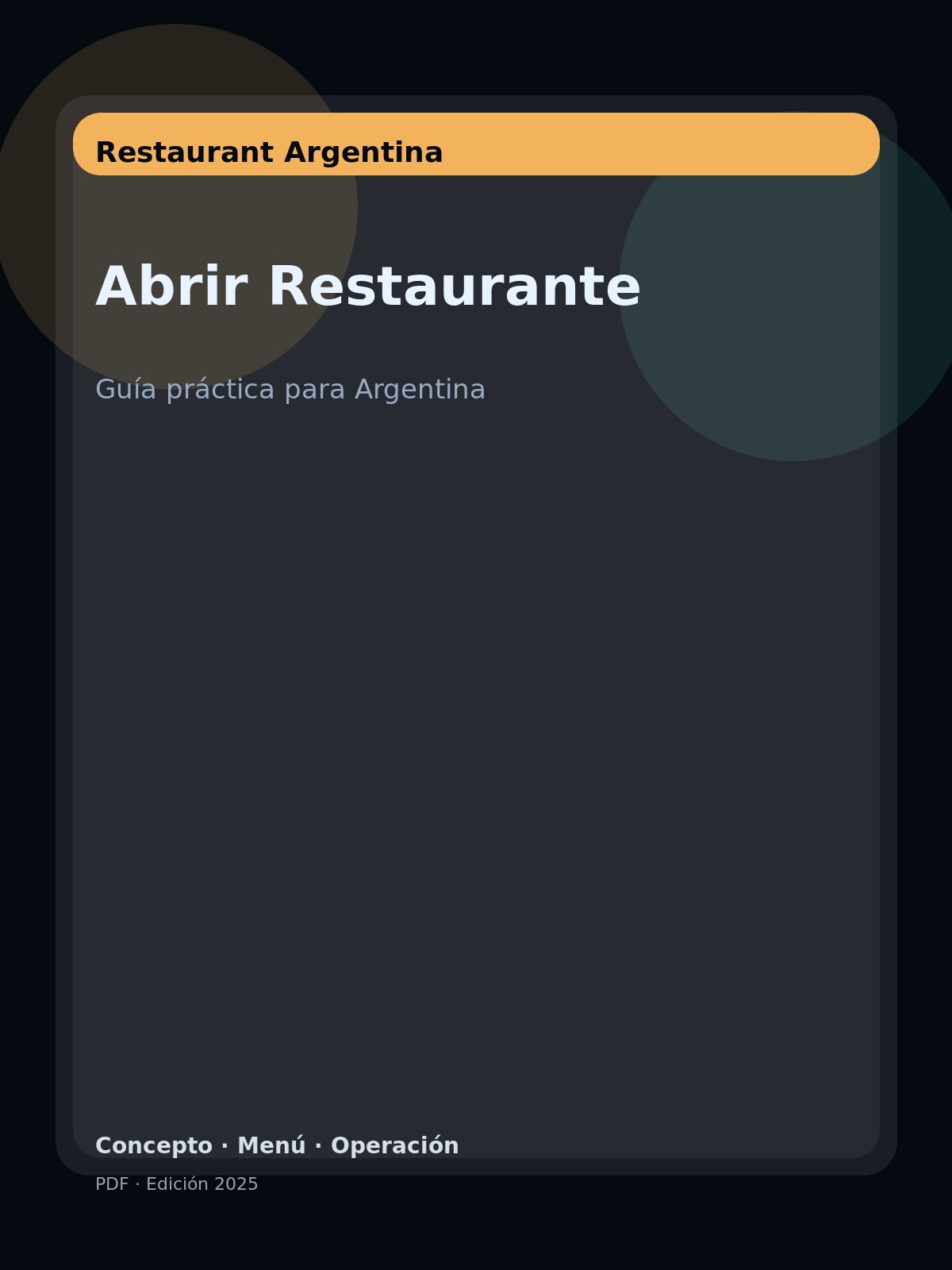 Portada: Cómo Abrir un Restaurante en Argentina