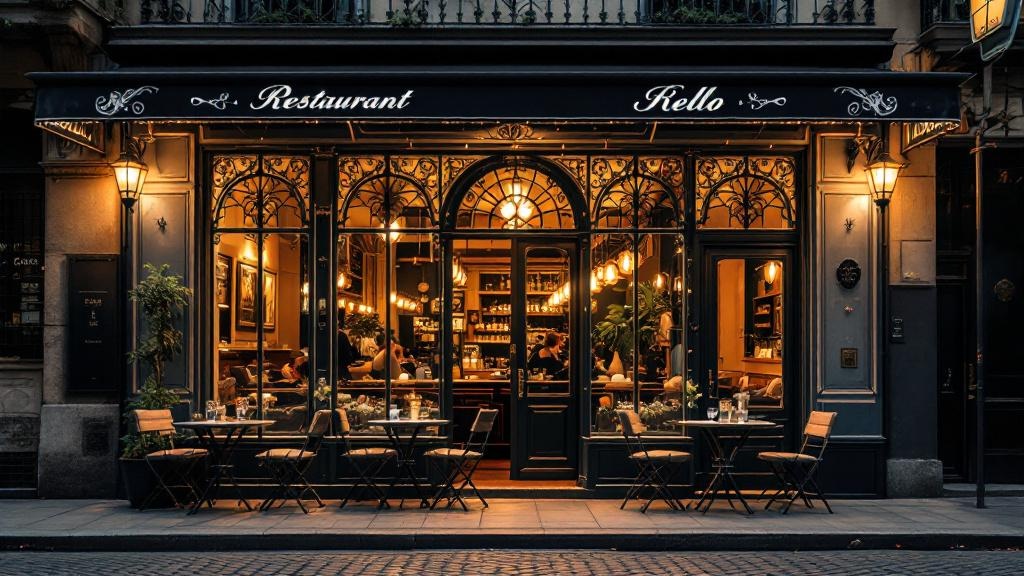 Frente de restaurante estilo San Telmo