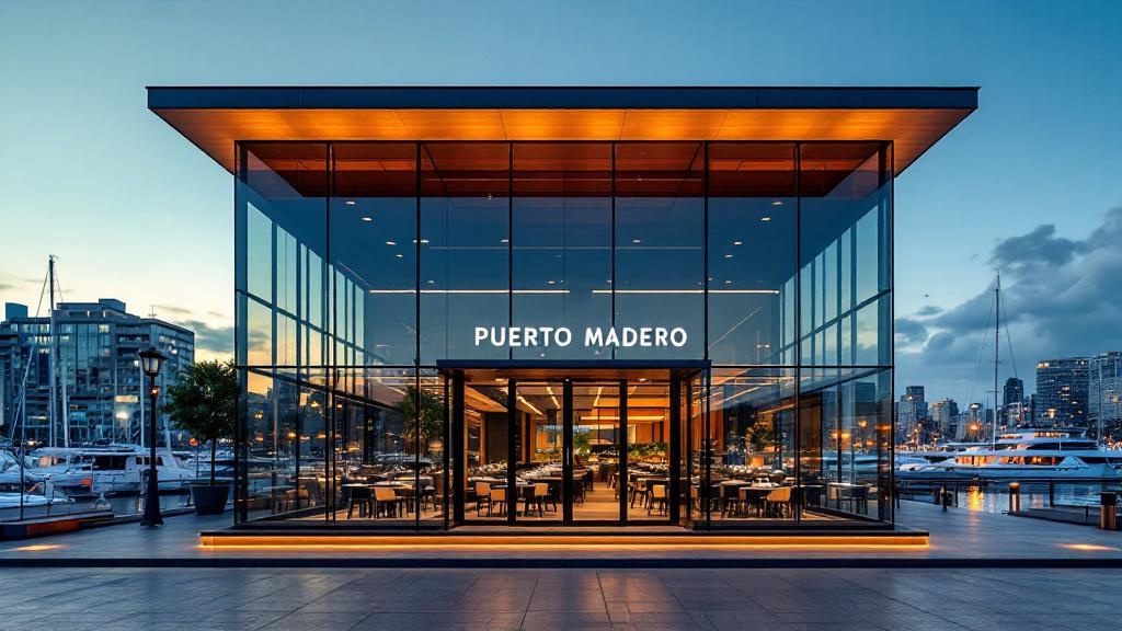 Entrada de restaurante en Puerto Madero