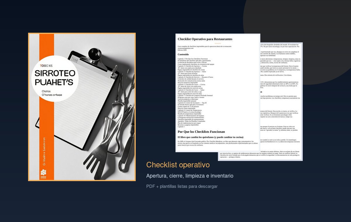 Mockup del Checklist Operativo