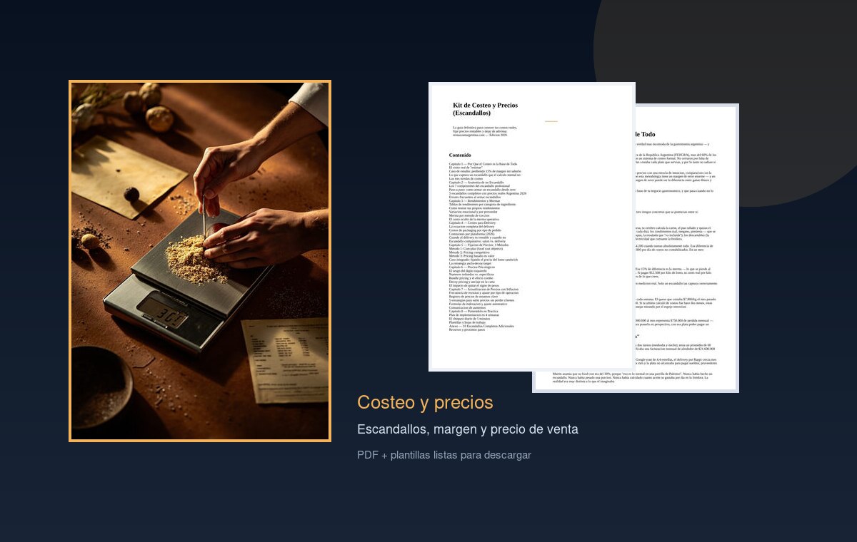 Mockup del Kit de Costeo y Precios