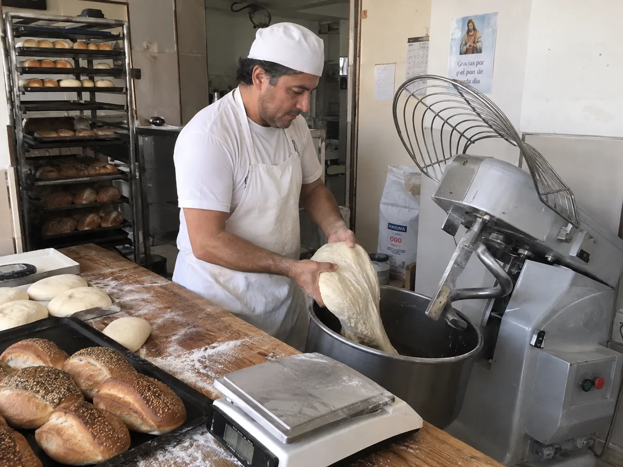 una pizzería · escena creada con IA