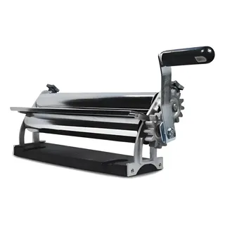 Sobadora Laminadora Manual Para Masas, Rolos De Acero 400mm Plata/negro