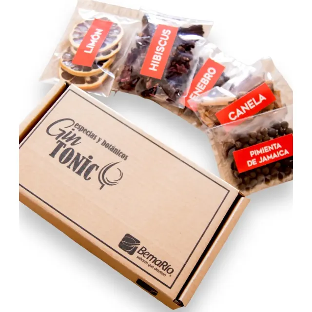 Mini Caja De Especias Y Botanicos P/ Gin Tonic Combo Kit 