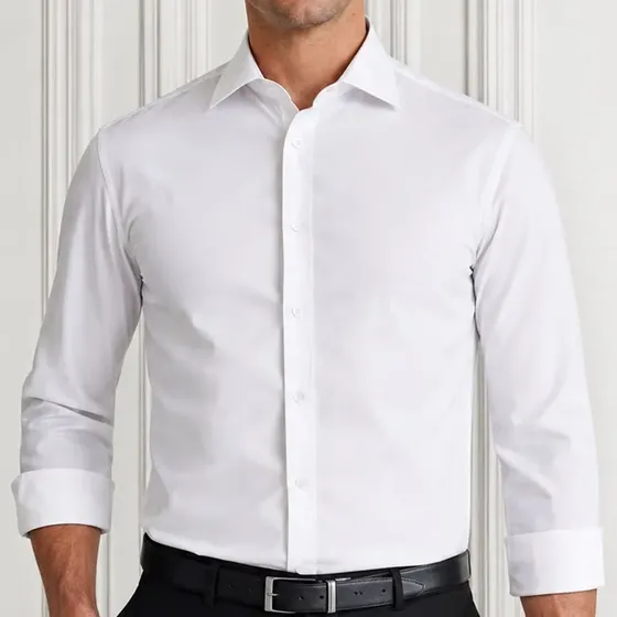 Camisa Blanca Vestir Traje Uniforme 38 Al 54
