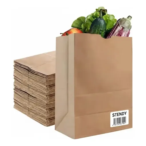 Bolsas Delivery Stendy Papel Kraft Madera Sin Manija Envios 20x30x10 Pack X100 Unidades