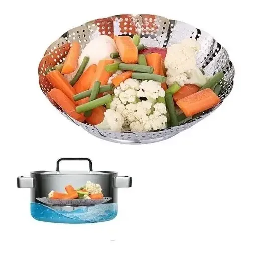 Vaporera Plegable Patagonia Home 19 cm Acero Inoxidable Vegetales 400 mL