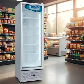 Freezer Exhibidor Vertical Teora 375lt Estatico Tev375bte 5 Estantes Blanco