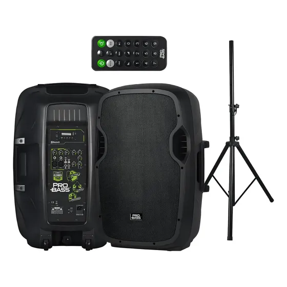 Parlante Bafle Probass Elevate 112 Tws C/trípode Bluetooth Color Negro