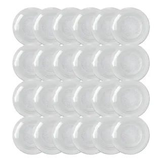 Platos Playo Durax De Vidrio Transparente 22,8cm Pack X24 Fénix