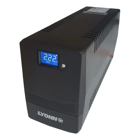 Ups + Estabilizador Lyonn Ctb 800VA 480W Interactiva Con Software + Lcd Color Negro