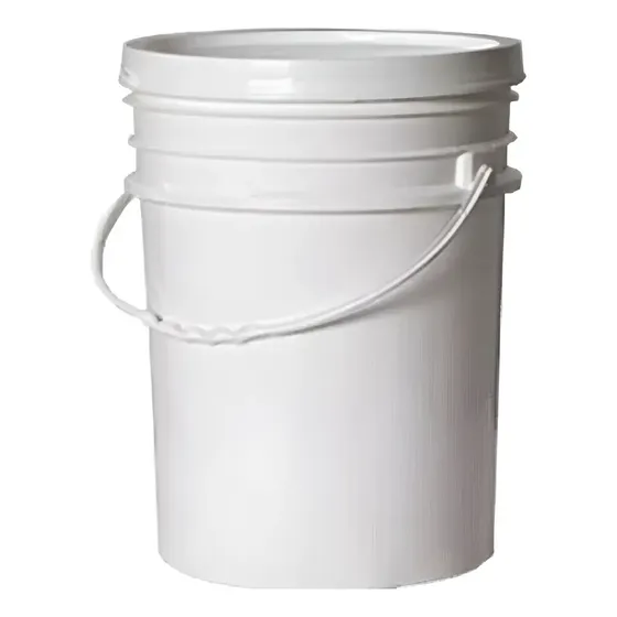 5 Baldes Plastico 20 Litros Blanco Con Tapa Para Alimenticio