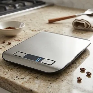 Balanza De Cocina Acero Inoxidable Funcion Tara Precision Plateado 5 Kg
