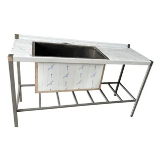 Mesada De Acero Inoxidable Con Bacha 70x40x40 Gastronomica!