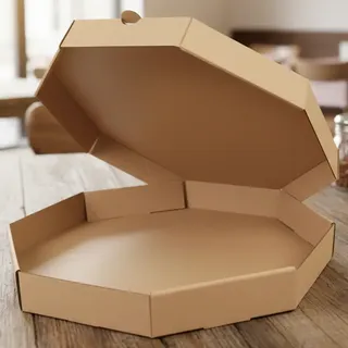 Caja Para Pizza Octogonal Microcorrugado 33x33x4.5 Cm X100