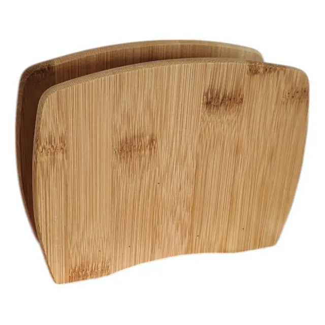 Servilletero Bambu Organizador Bar Servilletas Mesa Papel
