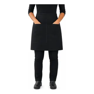 Delantal Faldón Gabardina Premium Mozo Camarera Cuoci Lamore Negro Gabardina Algodon