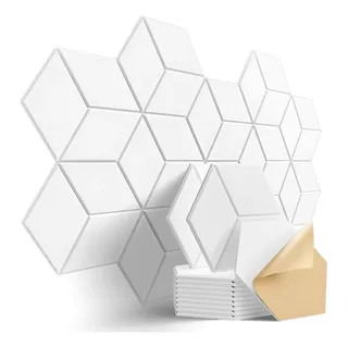 Panel Acustico Hexagonal Autoadhesivo X12 Placas 30x26cm