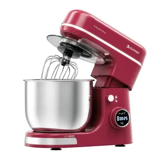 Batidora Planetaria Digital Suono 1300W 5L 8 Velocidades con Timer y Apagado Automático Color Rojo