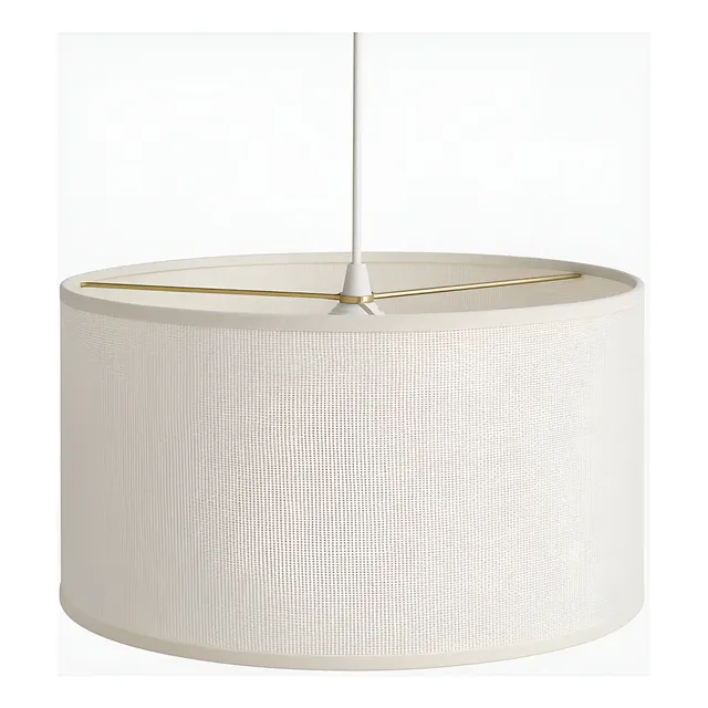 Lampara Colgante Techo 40x20 Arpillera/lino Moderna Apta Led