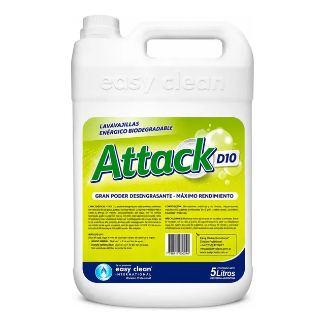 Detergente Lavavajilla Concentrado Profesional 5 Litros Rinde 125 Litros Limpieza Profunda Desengrasante Industrial Alta Eficiencia Poder Activo Eliminador Grasa Difícil Aroma Neutro Uso Gastronómico