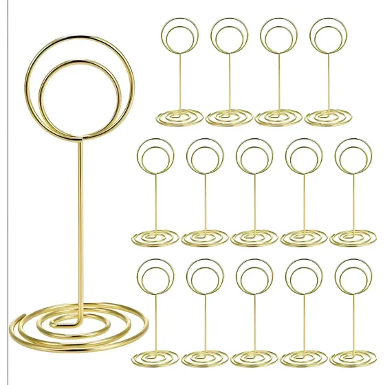 Soportes Dorados Para Números De Mesa, Set De 20 .co